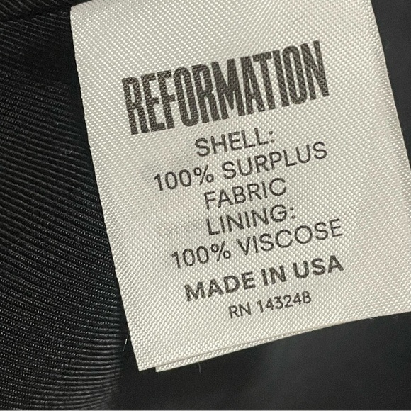 Reformation Women Plaid Double Breasted Blazer Gray Black Sz Medium - Picture 8 of 10